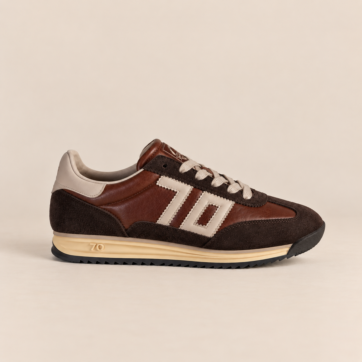 JOGGER CUIR MARRON