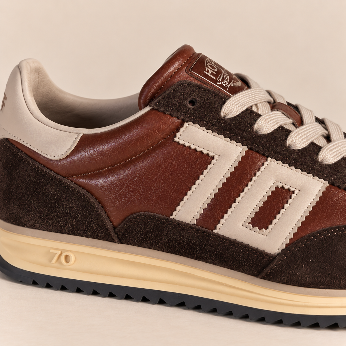 JOGGER CUIR MARRON