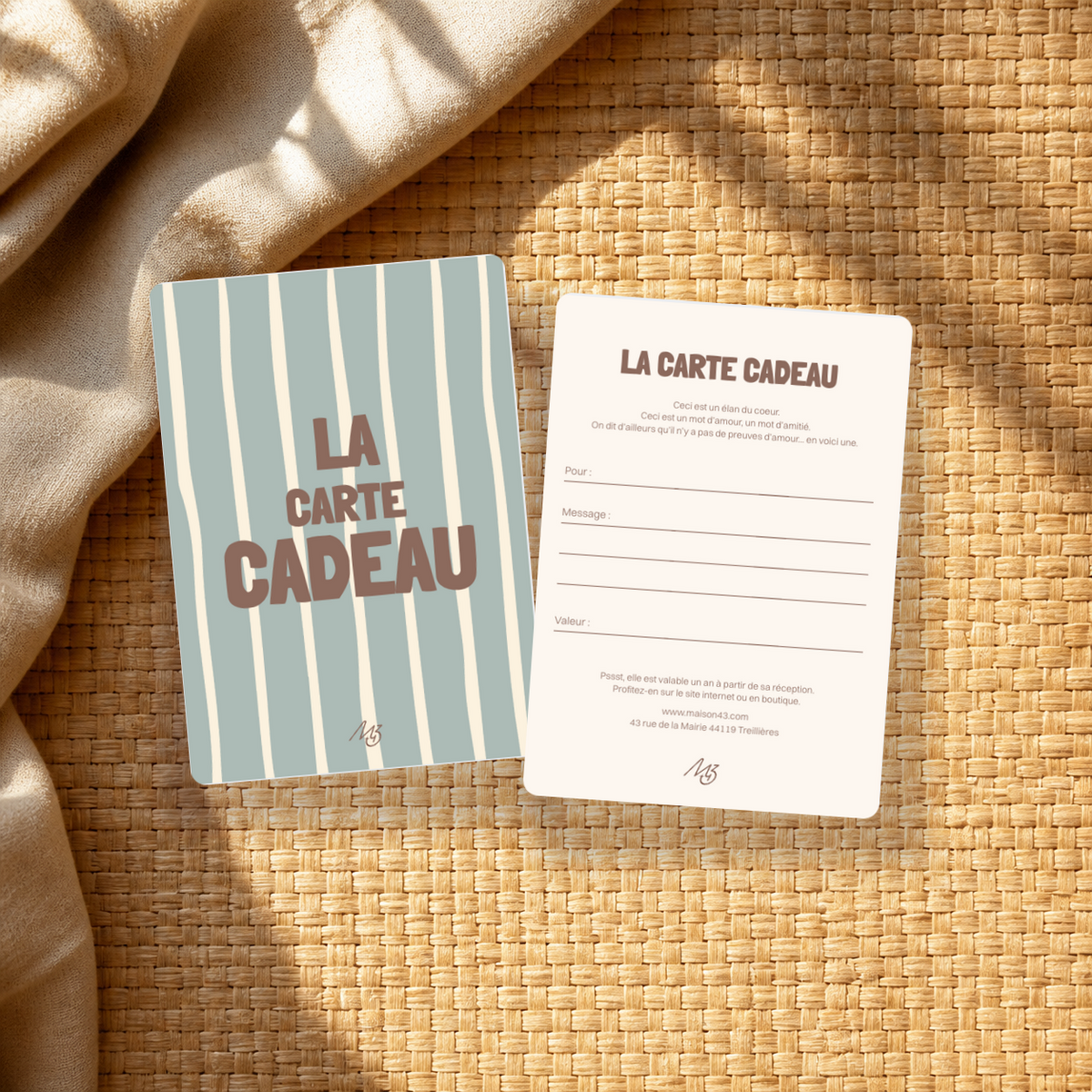 Carte cadeau Maison 43